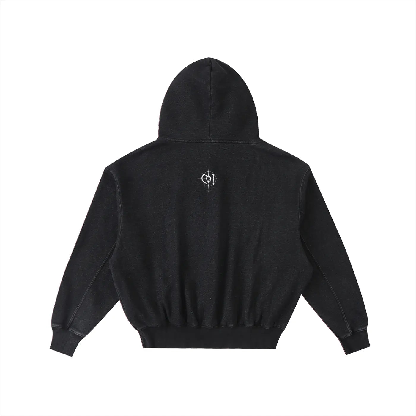 Hooligan Oversized Cropped Washed Hoodie