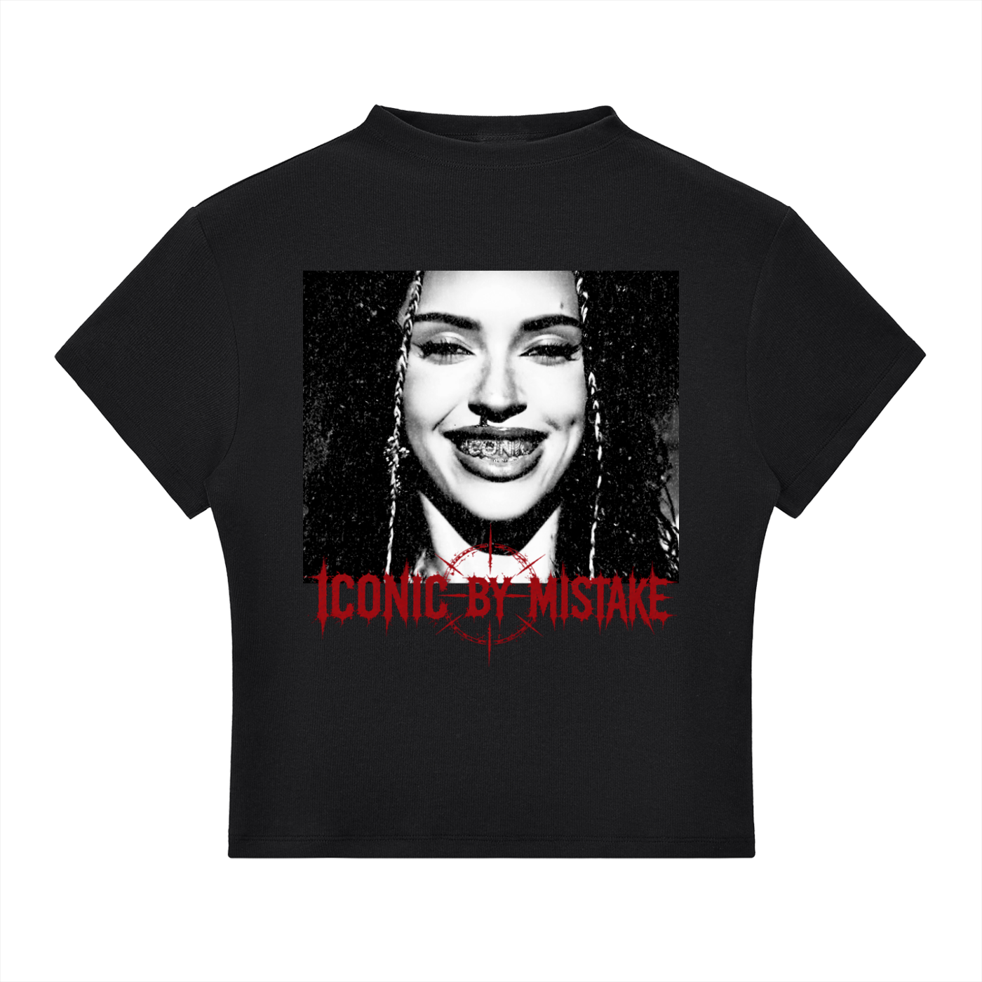 ICONIC BY MISTAKE Slim Fit Mock Neck T-Shirt