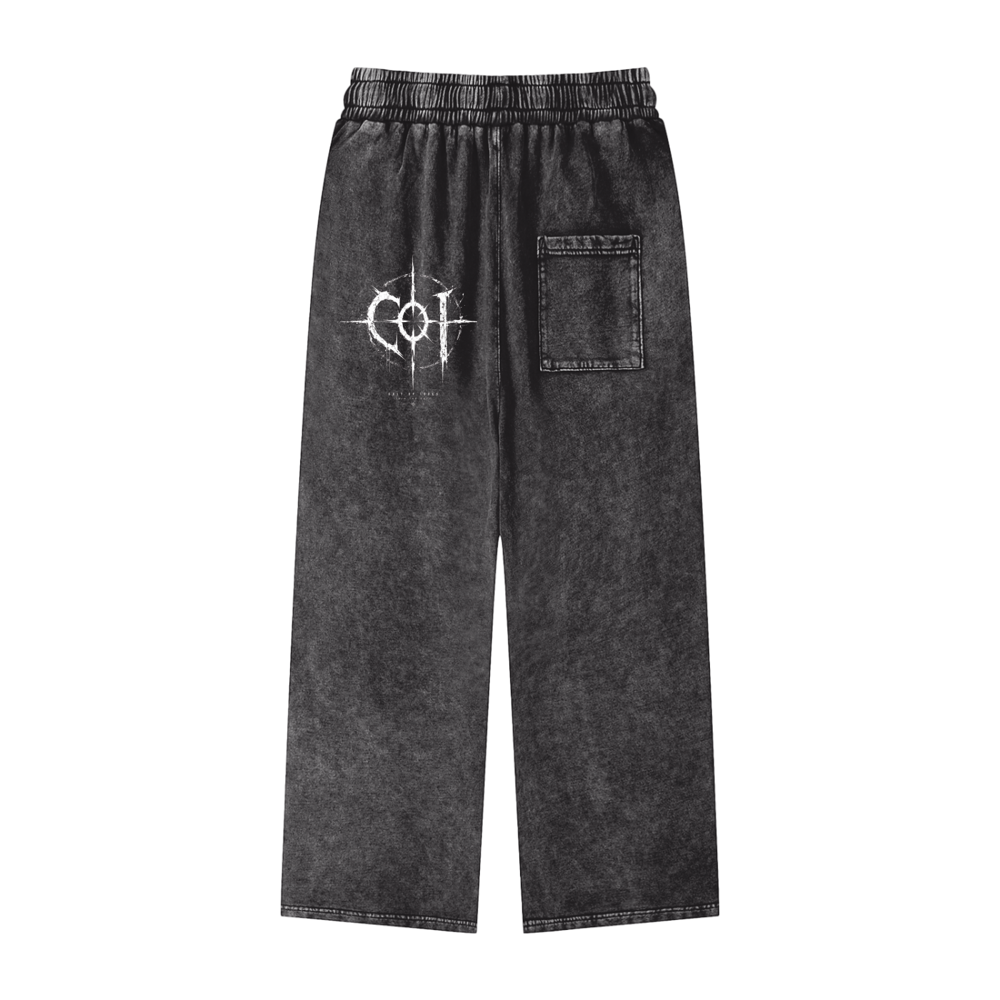Snow Washed Straight Leg Pants