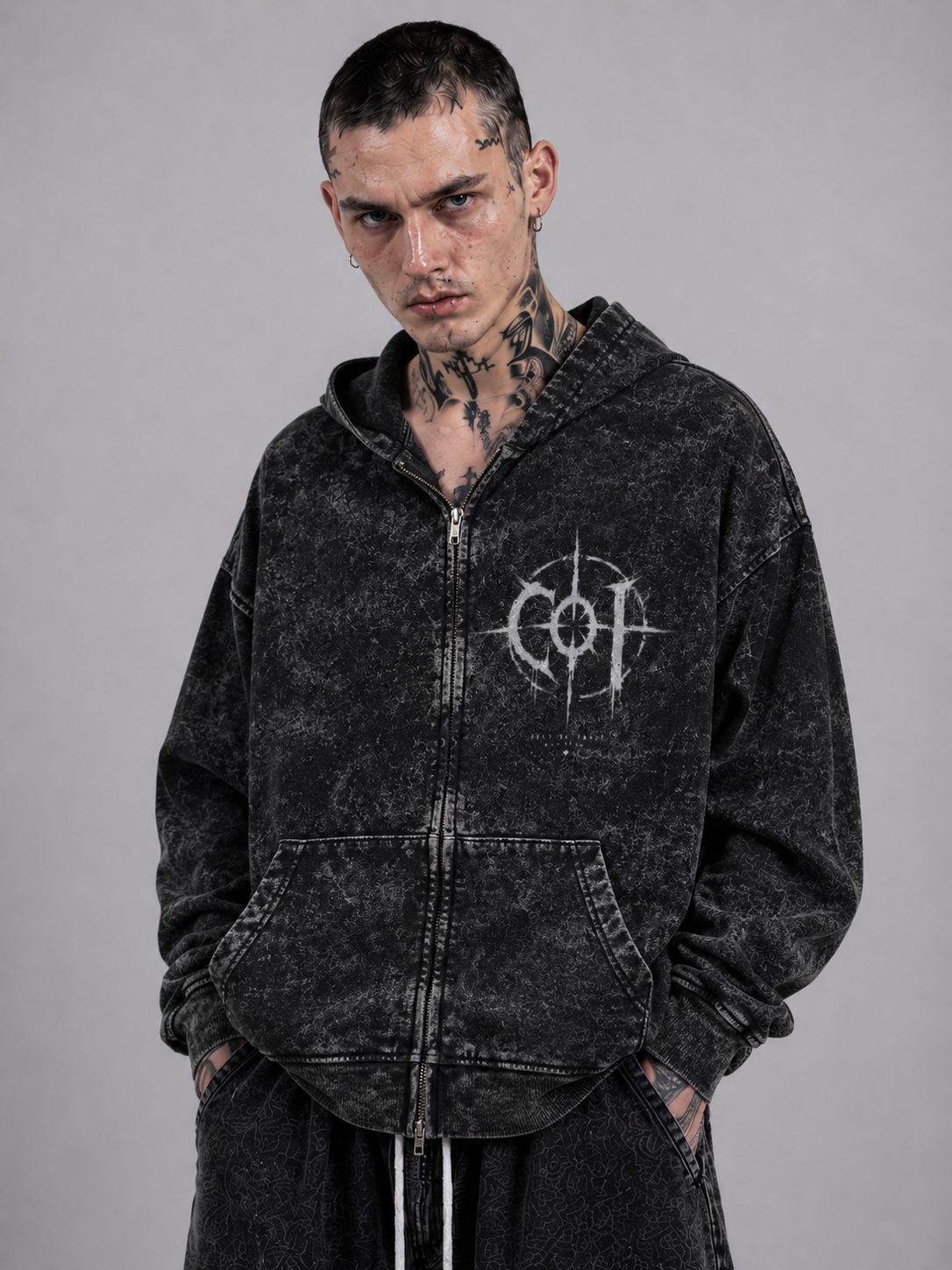 COI BTS washed zipper
