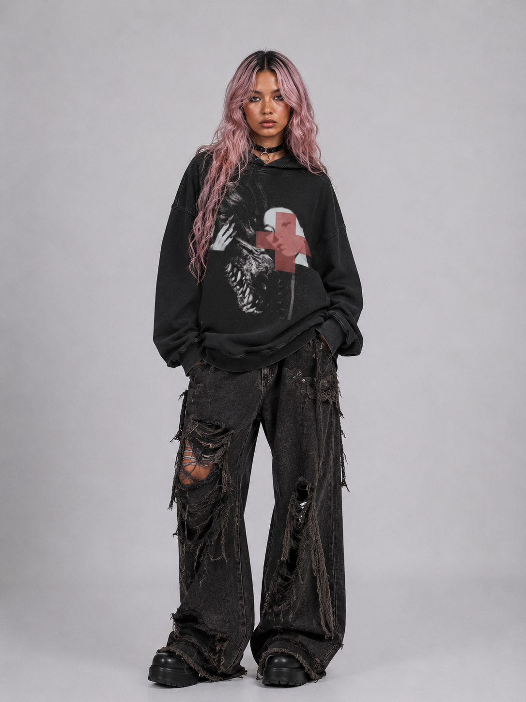 Aespa WDA boxy hoodie