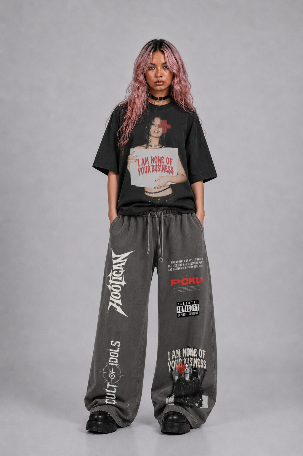 Vintage Washed Waist Pants
