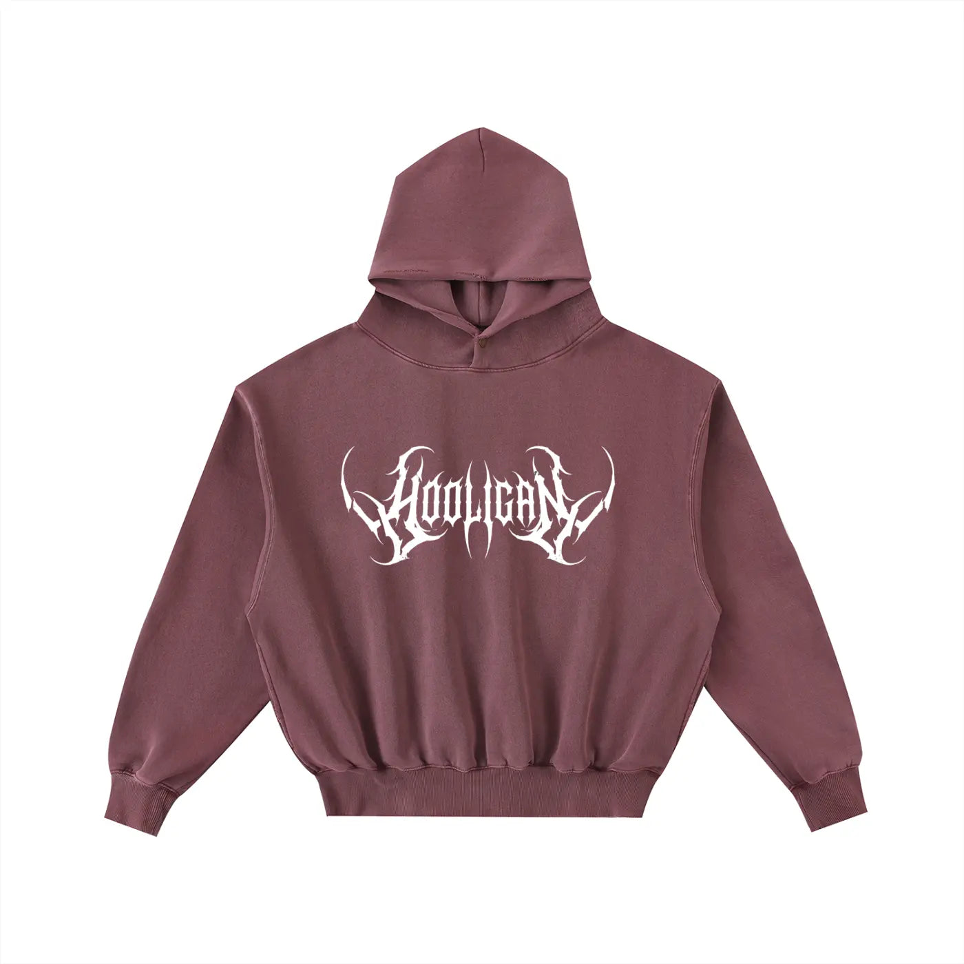 Hooligan Oversized Cropped Washed Hoodie