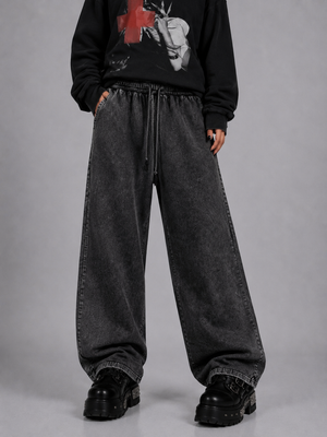 Snow Washed Straight Leg Pants